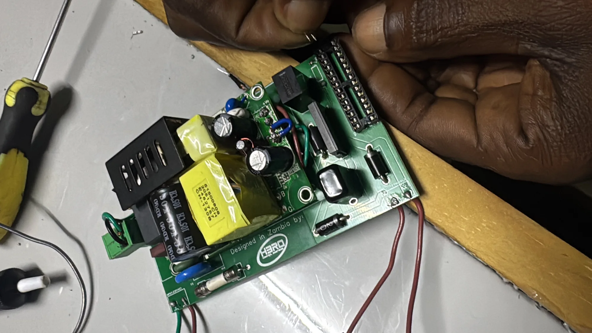 The HCS-designed Lusaka Water contactor coil economizer board